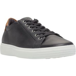 Men's ECCO Soft Classic Tie Sneaker Moonless/Lion Brushed Nubuck 44 M